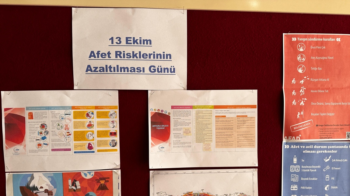 AFET RİSKLERİNİN AZALTILMASI GÜNÜ